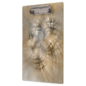 Earth Tones Abstrakt Moderne Fraktal Art Textur Klemmbrett (Links)