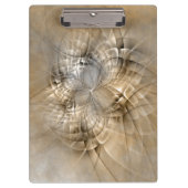 Earth Tones Abstrakt Moderne Fraktal Art Textur Klemmbrett (Vorderseite)