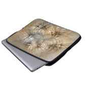 Earth Tones Abstrakt Moderne Fraktal Art Textur Laptopschutzhülle (Vorne Knopf)