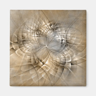 Earth Tones Abstrakt Moderne Fraktal Art Textur Magnet