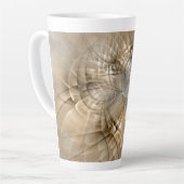 Earth Tones Abstrakt Moderne Fraktal Art Textur Milchtasse (Linke Ecke)