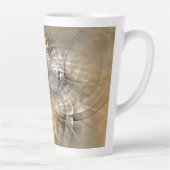 Earth Tones Abstrakt Moderne Fraktal Art Textur Milchtasse (Rechts)