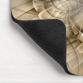 Earth Tones Abstrakt Moderne Fraktal Art Textur Mousepad (Ecke)