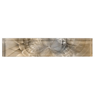 Earth Tones Abstrakt Moderne Fraktal Art Textur Namensplakette