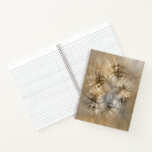 Earth Tones Abstrakt Moderne Fraktal Art Textur Notizblock (Innenseite)