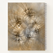 Earth Tones Abstrakt Moderne Fraktal Art Textur Notizblock (Rückseite)
