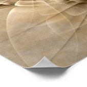 Earth Tones Abstrakt Moderne Fraktal Art Textur Poster (Ecke)