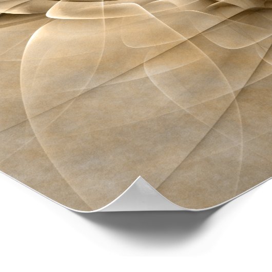 Earth Tones Abstrakt Moderne Fraktal Art Textur Poster (Ecke)