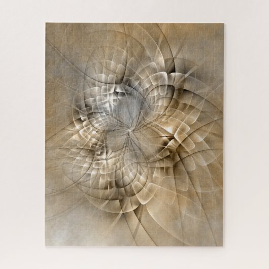 Earth Tones Abstrakt Moderne Fraktal Art Textur Puzzle (Vertikal)