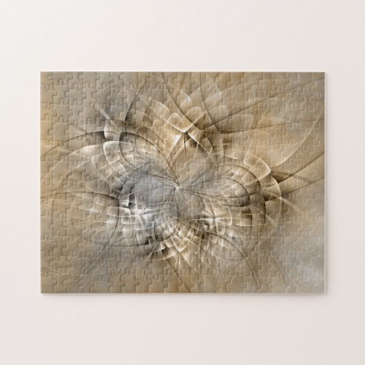 Earth Tones Abstrakt Moderne Fraktal Art Textur Puzzle (Horizontal)