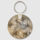 Earth Tones Abstrakt Moderne Fraktal Art Textur Schlüsselanhänger (Vorderseite)