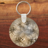 Earth Tones Abstrakt Moderne Fraktal Art Textur Schlüsselanhänger (Rückseite)