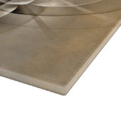 Earth Tones Abstrakt Moderne Fraktal Art Textur Schneidebrett (Ecke)