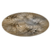 Earth Tones Abstrakt Moderne Fraktal Art Textur Schneidebrett (Ecke)