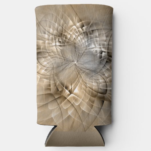 Earth Tones Abstrakt Moderne Fraktal Art Textur Selters Dosenkühler (Vorderseite)