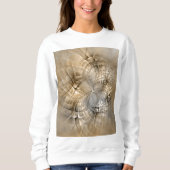 Earth Tones Abstrakt Moderne Fraktal Art Textur Sweatshirt (Vorderseite)