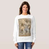 Earth Tones Abstrakt Moderne Fraktal Art Textur Sweatshirt (Vorne ganz)