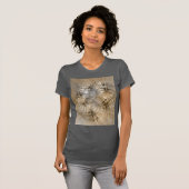 Earth Tones Abstrakt Moderne Fraktal Art Textur T-Shirt (Vorne ganz)