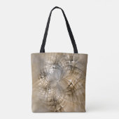 Earth Tones Abstrakt Moderne Fraktal Art Textur Tasche (Rückseite)