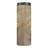 Earth Tones Abstrakt Moderne Fraktal Art Textur Thermosbecher (Rückseite)