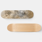 Earth Tones Abstrakt Modernes Fraktal Art Skateboard (Horizontal)