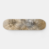 Earth Tones Abstrakt Modernes Fraktal Art Skateboard (Horizontal)
