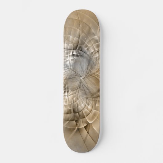 Earth Tones Abstrakt Modernes Fraktal Art Skateboard (Vorderseite)