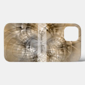 Earth Tones Abstrakt Modernes Fraktal Kunstname Case-Mate iPhone Hülle (Rückseite (Horizontal))