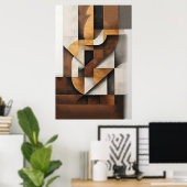 Earth Tones and Collage Poster (Heimbüro)
