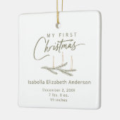 Earth Tones Birth Stats Foto Keramikornament (Links)