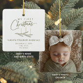 Earth Tones Birth Stats Foto Keramikornament