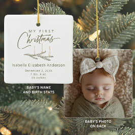 Earth Tones Birth Stats Foto Keramikornament