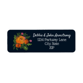 Earth Tones Burnt Orange Navy Floral Wedding