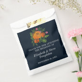 Earth Tones Burnt Orange Navy Floral Wedding Geschenktütchen (Versiegelt)