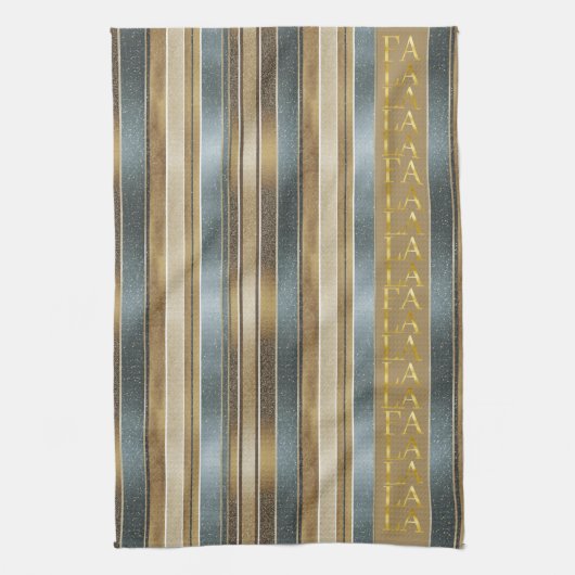 Earth Tones Christmas Fa La Pattern#27 ID1009 Geschirrtuch (Vertikal)