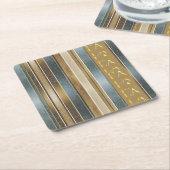 Earth Tones Christmas Fa La Pattern#27 ID1009 Rechteckiger Pappuntersetzer (angewinkelt)