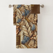 Earth Tones Christmas Merry Pattern#21 ID1009 Badhandtuch Set (Insitu)