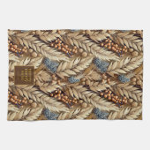 Earth Tones Christmas Merry Pattern#21 ID1009 Geschirrtuch (Horizontal)
