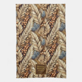 Earth Tones Christmas Merry Pattern#21 ID1009 Geschirrtuch (Vertikal)