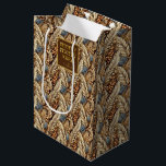 Earth Tones Christmas Merry Pattern#21 ID1009 Mittlere Geschenktüte<br><div class="desc">Wenn Sie sich fragen, welche Farbkombinationen Sie für Ihre Weihnachtsdekoration und Geschenkartikel in diesem Jahr auswählen sollten, habe ich Sammlungen von aufeinander abgestimmten Mustern erstellt, um das Leben ein wenig leichter zu machen. Dieses Geschenksack-Design verfügt über eine Blattstruktur aus getrockneten Gräsern und Beeren in sanften Erdtönen. Eine Vorlage, um Ihren...</div>