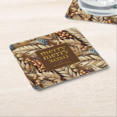 Earth Tones Christmas Merry Pattern#21 ID1009 Rechteckiger Pappuntersetzer (angewinkelt)