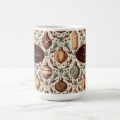 Earth Tones Christmas Pattern#12 ID1009 Kaffeetasse (Mittel)