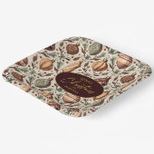Earth Tones Christmas Pattern#12 ID1009 Pappteller (Gewinkelt)