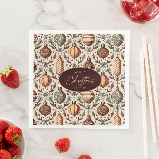 Earth Tones Christmas Pattern#12 ID1009 Serviette (Beispiel)