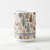 Earth Tones Christmas Pattern#25 ID1009 Kaffeetasse (Mittel)