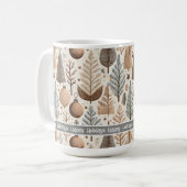 Earth Tones Christmas Pattern#25 ID1009 Kaffeetasse (Vorderseite Links)