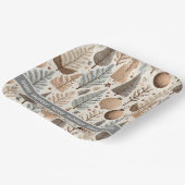 Earth Tones Christmas Pattern#25 ID1009 Pappteller (Gewinkelt)