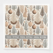 Earth Tones Christmas Pattern#25 ID1009 Serviette (Vorderseite)