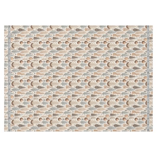 Earth Tones Christmas Pattern#25 ID1009 Tischdecke (Vorderseite (Horizontal))