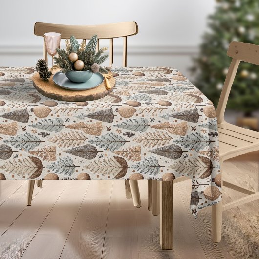 Earth Tones Christmas Pattern#25 ID1009 Tischdecke